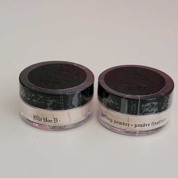 2 Kat Von D Mini Loose Setting Powder Translucent NEW Sealed Set of 2 - Picture 2 of 9